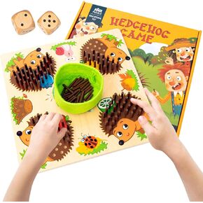 Montessori Hedgehog Counting Matching Game Toys Early Education Hedgehog Board Game Fine Motor Skill Montessori Sorting Toys Birthday Gifts for 3+ Years Old Toddlers