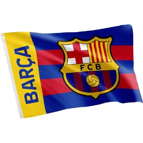 Desert Cactus FC Barcelona Flag Barça Barca Football Futbol Soccer 100% Polyester Indoor Outdoor 3 x 5 feet Baner (Flag H)