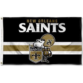 Saints Throwback Vintage Retro 3x5 Banner Flag