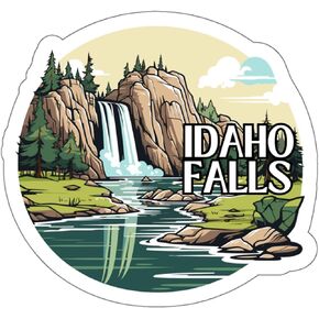 Idaho Falls Sticker Adventure Souvenir Decal Vinyl Small Waterproof for Water Bottle Mug Passport Book Scrapbook Notebook Laptop Tumbler Skateboard Computer Phone Size 4" Funny Gift