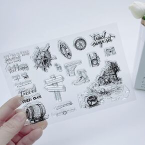Photo Frame Mail Kiss Postage Clear Stamps Transparent Silicone Stamp Album Cards Rubber Stamp for Card Making Decoration and DIY Scrapbooking