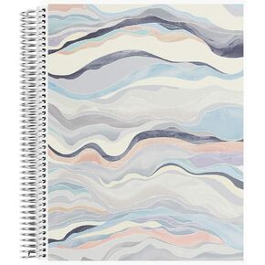 Erin Condren دفتر إنتاجية حلزوني مقاس 8.5 × 11 بوصة - طبقات محايدة، 160 صفحة مسطرة ودفتر منظم لقائمة المهام، ورق موهوك سميك 80 رطل، تتضمن ملصقات