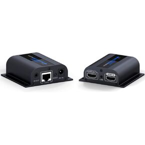 MYPIN HDMI Extender with Loop-Out Local Display, 1080P Transmission up to 196ft/60m Over Single Cat6/6a/7/8 Ethernet Cable with IR Blaster and Receiver Cables (LKV372pro)