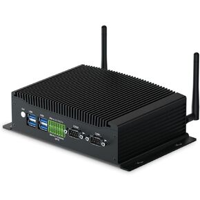 WEIDIAN Fanless PC Industrial Mini PC Win 11 Pro i7 16GB RAM 512GB SSD Core i7 10810U Desktop Computer 2HD DP GPIO M.2 M.2 WiFi BT RS232 Mini Desktop PC Industrial PC Support RAID Wake On LAN
