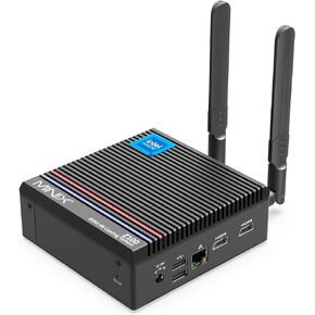 MINIX Z100-0dB Fanless Mini PC, Intel 12th Gen N100, 8GB DDR4/256GB PCIe 3.0 X4 SSD/4K Dual Display/2.5G LAN/Windows 11 Pro/Auto Power On/for Home/Office/Industrial and Commercial.