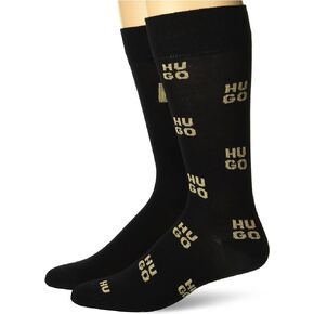 HUGO Men's Two Pack Regular Sock with Lurex Design Gift Set