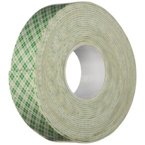 3M 4026 Natural Polyurethane Double Coated Foam Tape, 1" width x 5yd length (1 roll)