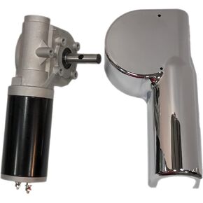 1500W/60:1-2.1 HP - Universal Replacement Dump Truck Trailer Tarp Motor w/Chrome Cover - 3 Yr Warranty