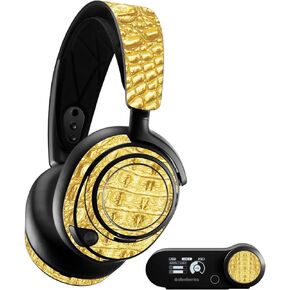 MightySkins Skin Compatible with SteelSeries Arctis Nova Pro - Golden Croc | Protective, Durable, and Unique Vinyl Decal wrap Cover | Easy to Apply, Remove, and Change Styles | Made in The USA