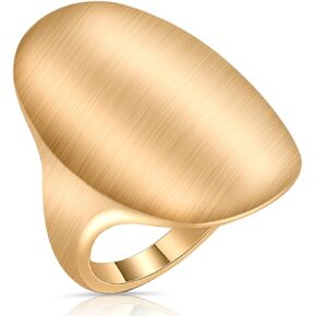 Classic Gold Plain Wide Band Ring,14K Yellow Gold Chunky Dome Statement Thumb Index Full Finger Band Ring,Cocktail Party Ring Jewelry Gift for Women