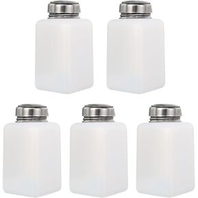 MECCANIXITY Solvent Alcohol Dispenser 100ml/3.4oz Blue Push Down Liquid Dispenser Pump for Acetone Cleanser Polish Remover Makeup 5Pcs
