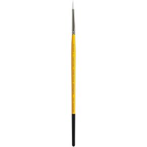 KINGART Premium White Nylon 7955-1 Gold Grip Round Stain Artist Brushes, Acrylic & All Media, Use on Fabric, Ceramics, Glass, Wood & More, Size 1