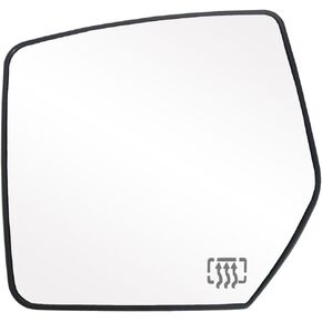 Driver Side Heated Mirror Glass w/backing plate, Dodge Nitro, Jeep Liberty, 6 1/4" x 6 3/4" x 8 3/16"