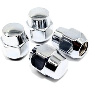 Set of 20 Veritek 12x1.5mm 13/16 21mm Hex 1.07 Inch 27.2mm Length Chrome OEM Factory Style Acorn Seat Lug Nuts for Factory Hyundai Kia Mazda Wheels