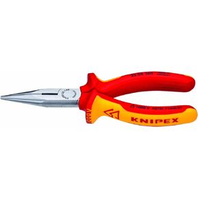 KNIPEX - 25 08 160 SBA Tools - Long Nose Pliers With Cutter, 1000V Insulated (2508160SBA)
