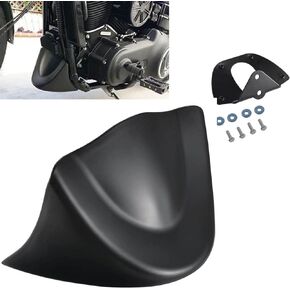 Gloss Black Motorcycle Front Chin Spoiler Air Dam for Harley Dyna Fat Bob Wide Glide FXD 2006-2017 Guzzi V7III Front Chin Spoiler Lower Cover Air Dam Fairing Cover Chin Fairing (1 PCS)