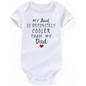 My Aunt Is Cooler Than My Dad Baby Clothes Girl Aunties Bestie Baby Outfits Boy Baby Bodysuits Gifts