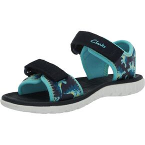Clarks Surfing Tide K Sandal, Navy, 8 US Unisex Big Kid
