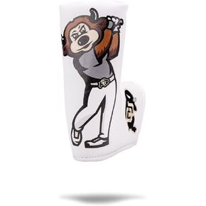 غطاء رأس جامعة كولورادو بافالوس من Pins & Aces - غطاء رأس فاخر من الجلد - مرخص رسميًا من الرابطة الوطنية لرياضة الجامعات (NCAA)، غطاء نادي جولف عالي الجودة - قم بتصميم وتخصيص حقيبة الجولف الخاصة بك (شفرة) in Kuwait