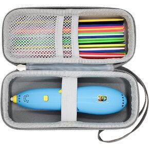 Case Compatible with MOST 3D Printer Pens for Kids, 3D Pen Accessories Printing Filament Refill Pack and USB Cable | Protective Case fit for 3D Printing Pen (Case only-Gray)
