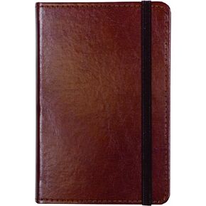 C.R. Gibson Genuine Bonded Leather Journal, By Markings, Smyth Sewn Binding, 192 Ivory Colored Ruled Pages, Pocket On Inside Back Cover, Measures 3.5" x 5.5" - Small Brown (MJ3-4792)