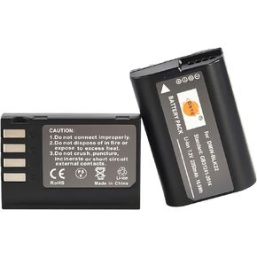 DSTE 2PCS DMW-BLK22 High Capacity Li-ion Battery Compatible with Panasonic Lumix DC-G9 II DC-S5 DC-S5 II DC-S5 IIX GH5 II GH6 S5II S5IIX S5M2 S5M2X GH5M2 Camera