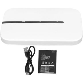 4G WiFi Router 150Mbps SIM Card Slot, 10 Devices Supported, 2100mAh USB WiFi Modem with 150Mbps High Speed, Up to 10 Users, Compatible for Win 7/8/10, Perfect for Car and