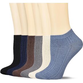 Mcool Mary Women's No Show Socks Low Cut Non-Slip Comfy Cotton Casual Ankle Short Socks for Girls 6 Pack