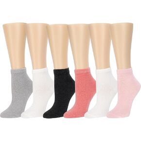 كارول هوتشمان السيدات 6 زوج حزمة سوبر لينة صالة خلخال منخفضة قطع الجوارب متعدد الألوان مايكرو القطيفة غرست الألوة وزيت الأرغان in Kuwait