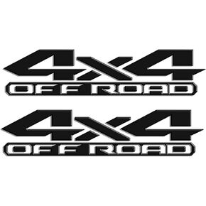 2Pc 4x4 Off Road Decals Stickers Emblem Replacement for 1500 2500 3500 Truck Sticker (Black)