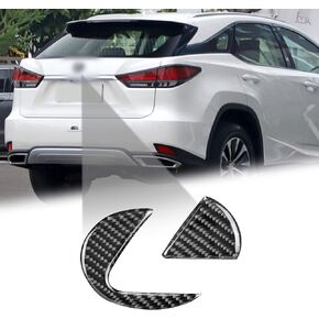 Compatible with Rear Trunk Logo Insert Cover Trim Carbon Fiber Rear Tailgate Emblem Badge Decoration Sticker for Lexus (2Pcs Black)