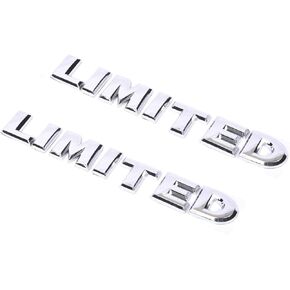 2pcs Limited Emblems, Auto Tuning Trunk Hood Door Decal 3D Logo Replacement for Jeep Grand Cherokee Compass Auto (Chrome)