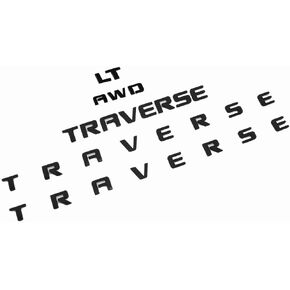 5Pc 2018-2022 Traverse LT AWD Emblem Exterior 3D Badge Nameplate Sticker Decal Kit 84950540 Package Replacement for Traverse (Chrome)