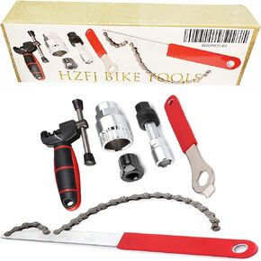 YOUHO Bicycle Crank Extractor Bottom Bracket Remover Spanner Repair Tools Kit Crank Puller,Freewheel Chain Whip Cycle Bicycle Cassette Cog Removal Remover Tool