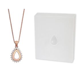 Teardrop Necklace + Custom Mold | DIY Breastmilk Jewelry Making Kit | Rose Gold Plated, 925 Sterling Silver | Pendant | Breastfeeding Keepsake Kit | Gifts for Mom | Mother's Day
