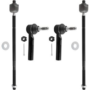 BOXI (Set of 4) 2x Front Inner Tie Rod Ends + 2x Front Outer Tie Rod Ends Fit for Chrysler Pacifica 2004 2005 2006 2007 2008 | Replace ES80646 ES3614