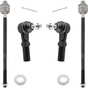 BOXI 4pcs Front Inner Outer Tie Rod End Links Replacement for Chrysler 300 2005-2010 / for Dodge Challenger 2008-2010 / Charger 2006-2010 / Magnum 2005-2008 - FIT RWD Models ONLY | EV80702 ES3571