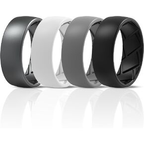 Silicone Ring for Men - 8mm Width 2.3mm Thick