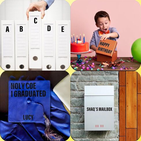 780 Pieces 10 Sheets Letter Stickers,Vinyl Mailbox Alphabet Stickers,Self Adhesive Waterproof Decals for Mailbox,Bulletin Board,Window,Door,Sign,Address(1In&2In Black) in Saudi Arabia