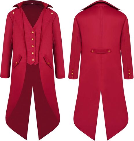 زي Steampunk Vintage Tailcoat الفيكتوري من القرون الوسطى للرجال in Kuwait