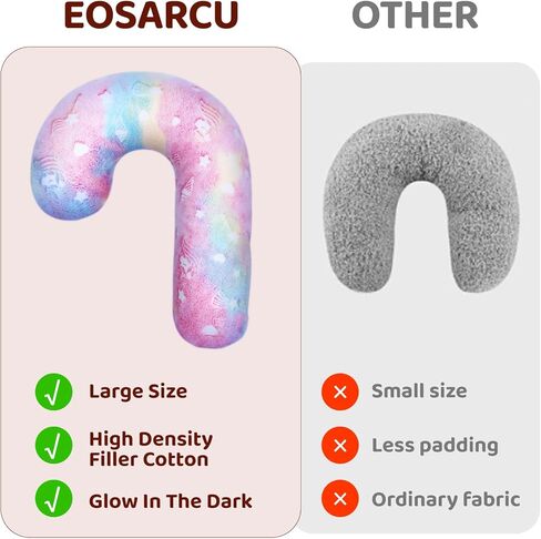 Dog Calming Pillow, Glow in The Dark Dog Throw Pillow, Soft J-Shaped Pillow for Cat & Dog, Machine Washable Pet Calming Toy for Joint Relief Sleeping Improve-L in Kuwait