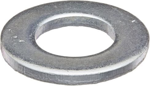 Small Parts Steel Flat Washer, Zinc Plated Finish, ASME B18.22.1, No. 4 Screw Size, 1/8" ID, 5/16" OD, 0.032" Thick (Pack of 100) in Saudi Arabia