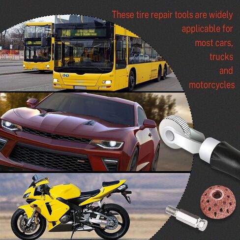 ASUBHA Tire Repair Patch Tools, Tire Buffing Wheels, 38mm Tungsten Steel Buffing Wheel with Tire Patch Roller Scraping Cutter for Car Tire Grinding Polishing Accessories Kit in Saudi Arabia