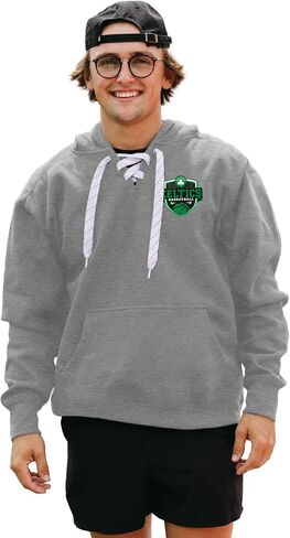 Blue 84 Men's NBA Officially Licensed Lace Up Hooded Sweatshirt Graphite in Saudi Arabia