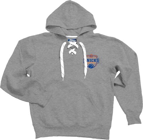 Blue 84 Men's NBA Officially Licensed Lace Up Hooded Sweatshirt Graphite in Saudi Arabia