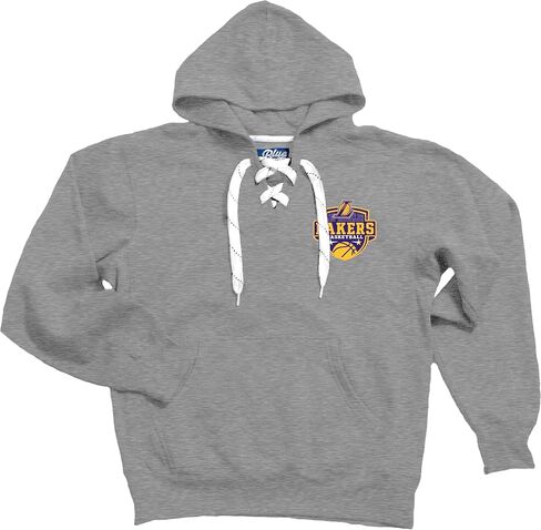 Blue 84 Men's NBA Officially Licensed Lace Up Hooded Sweatshirt Graphite in Saudi Arabia
