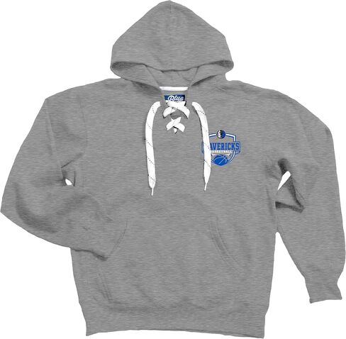 Blue 84 Men's NBA Officially Licensed Lace Up Hooded Sweatshirt Graphite in Saudi Arabia