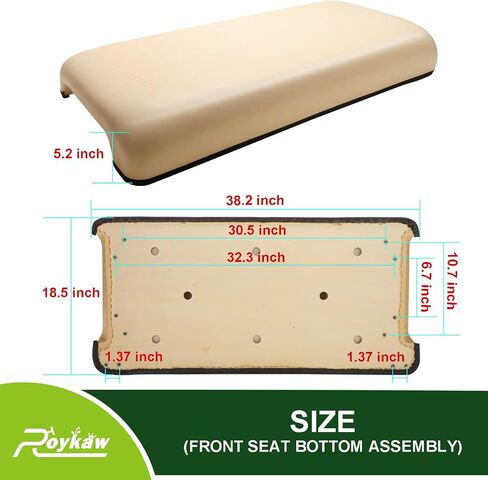 Roykaw Golf Cart Front Seat Bottom Cushion Assembly for Club Car DS 2000.5-up Gas & Electric Models in Saudi Arabia