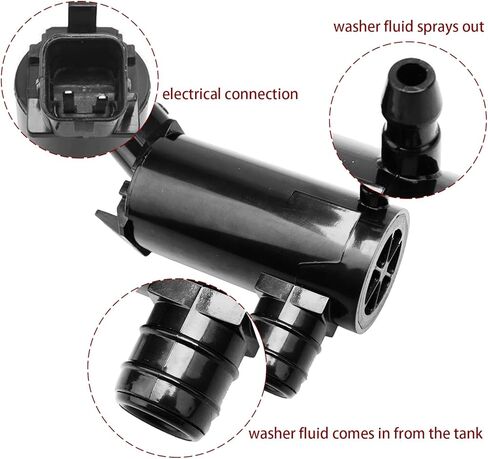 استبدال مضخة غسل تعمل بحاجب الري مع جروميت لفورد E150 E250 E350 E450 150 F250 F350 F450 لينكولن مازدا ميركوري in Kuwait
