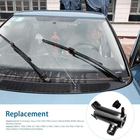 استبدال مضخة غسل تعمل بحاجب الري مع جروميت لفورد E150 E250 E350 E450 150 F250 F350 F450 لينكولن مازدا ميركوري in Kuwait